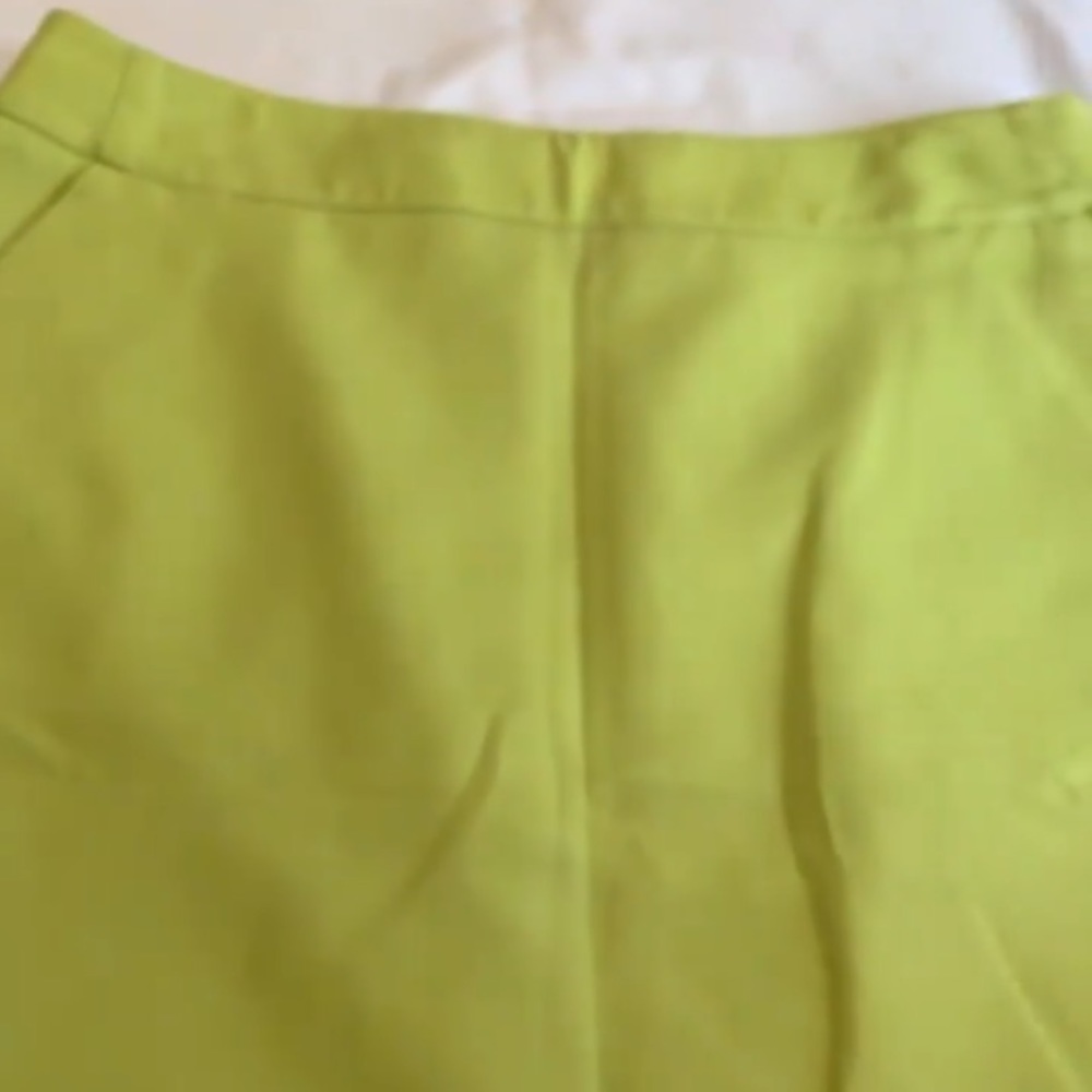 Neon yellow skirt